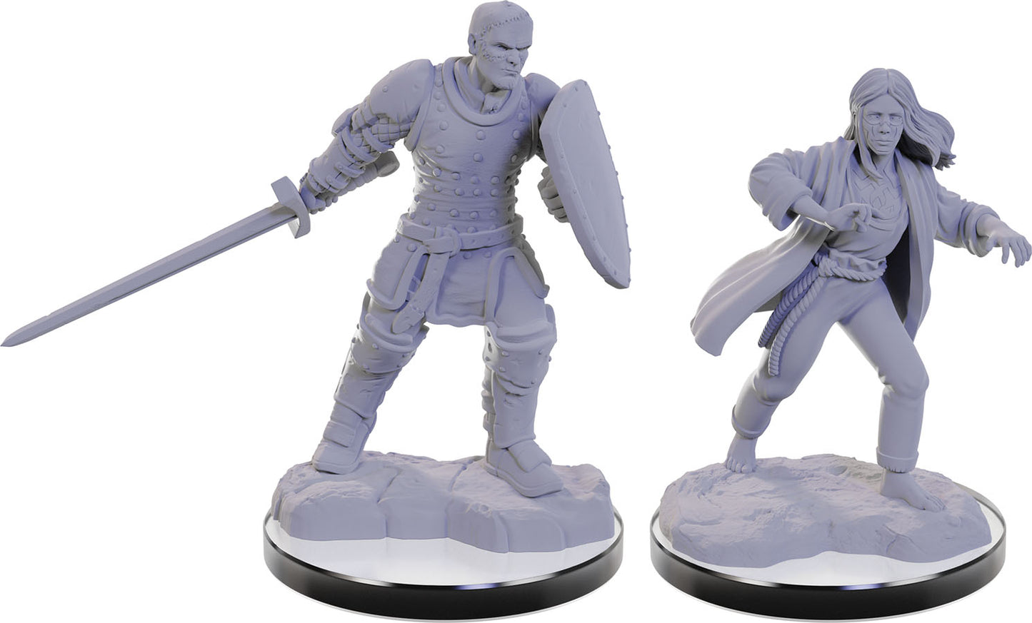D&D Nolzur's Marvelous Unpainted Miniatures - W22 Reborn Paladin & Reborn Warlock