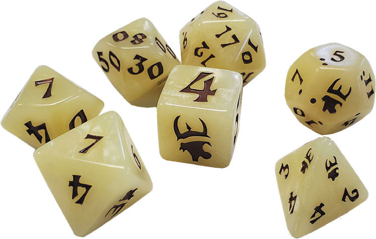 Munchkin: Polyhedral Dice Set - Tan/Brown