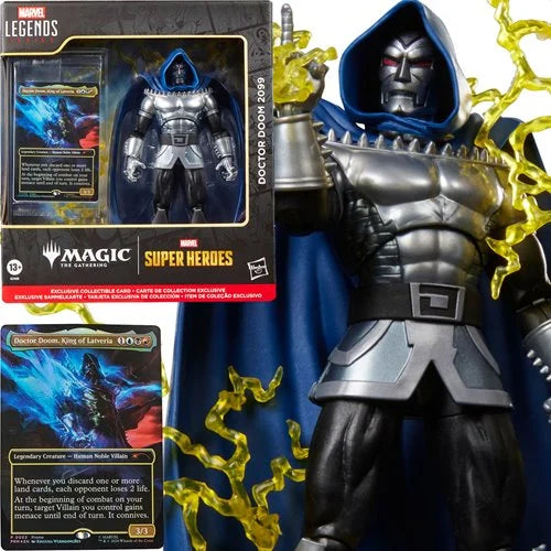 Marvel Legends - Magic: The Gathering Marvel Super Heroes: Doctor Doom 2099 6-Inch Action Figure and Card