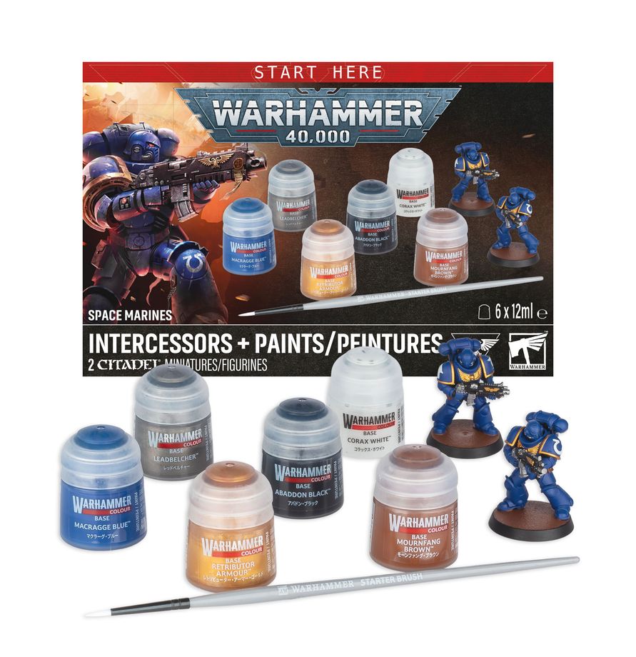 Warhammer 40k - Space Marines: Intercessors Marines + Paints Set (11th Edition)