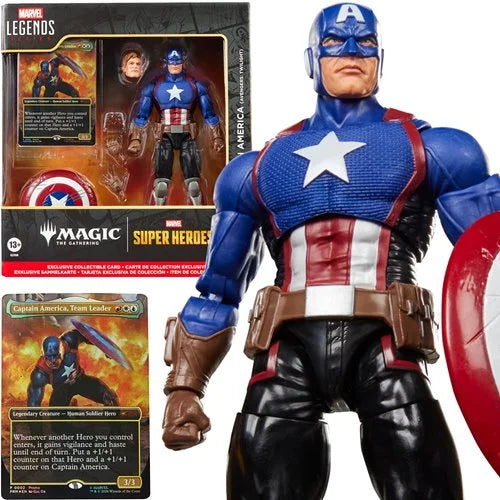 Marvel Legends - Magic: The Gathering Marvel Super Heroes: Captain America (Avengers: Twilight) 6-Inch Action Figure and Card