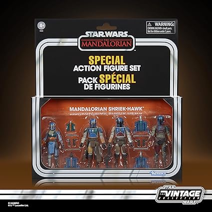 Star Wars: Vintage Collection - The Mandalorian: Mandalorian Shriek-Hawk 3-3/4in Action Figure 4 Pack (Hasbro Pulse Exclusive)