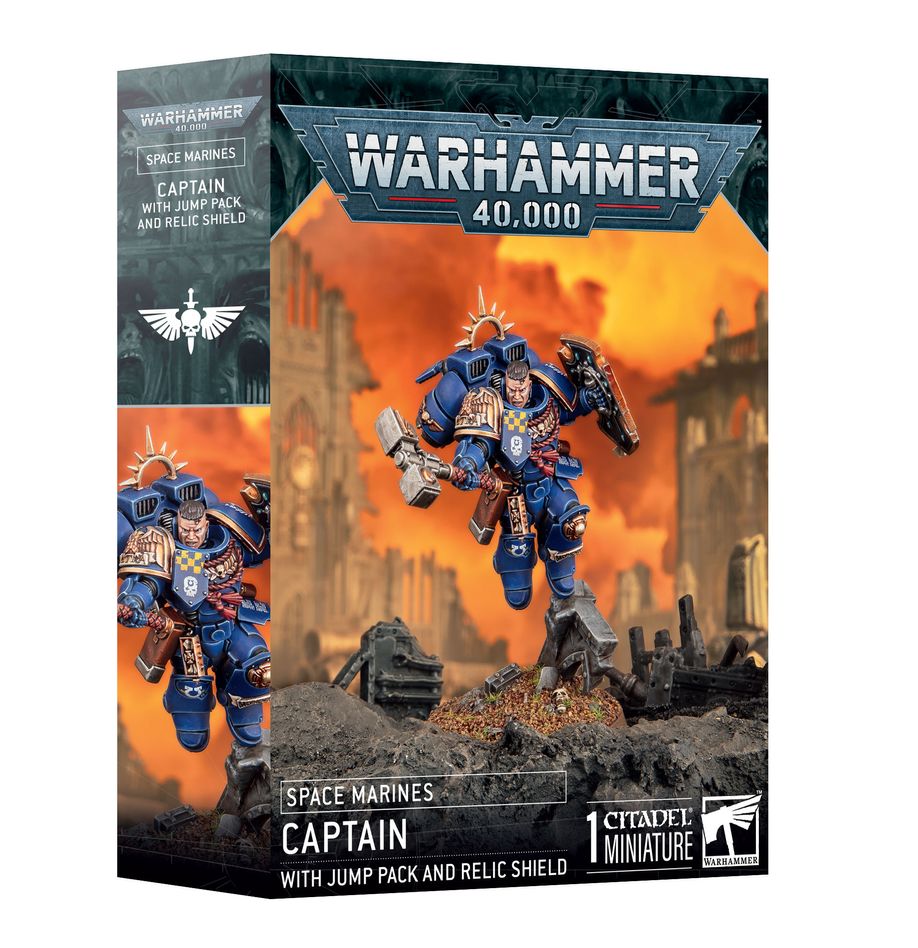 Warhammer 40k - Space Marines: Captain with Jump Pack and Relic Shield (10th Edition)