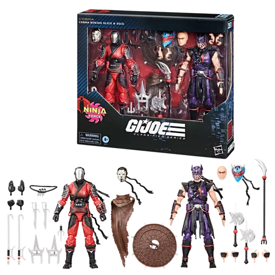 G.I. Joe - Classified Series: (160) Cobra Ninjas Slice & Dice 6-Inch Action Figure (2 Pack)