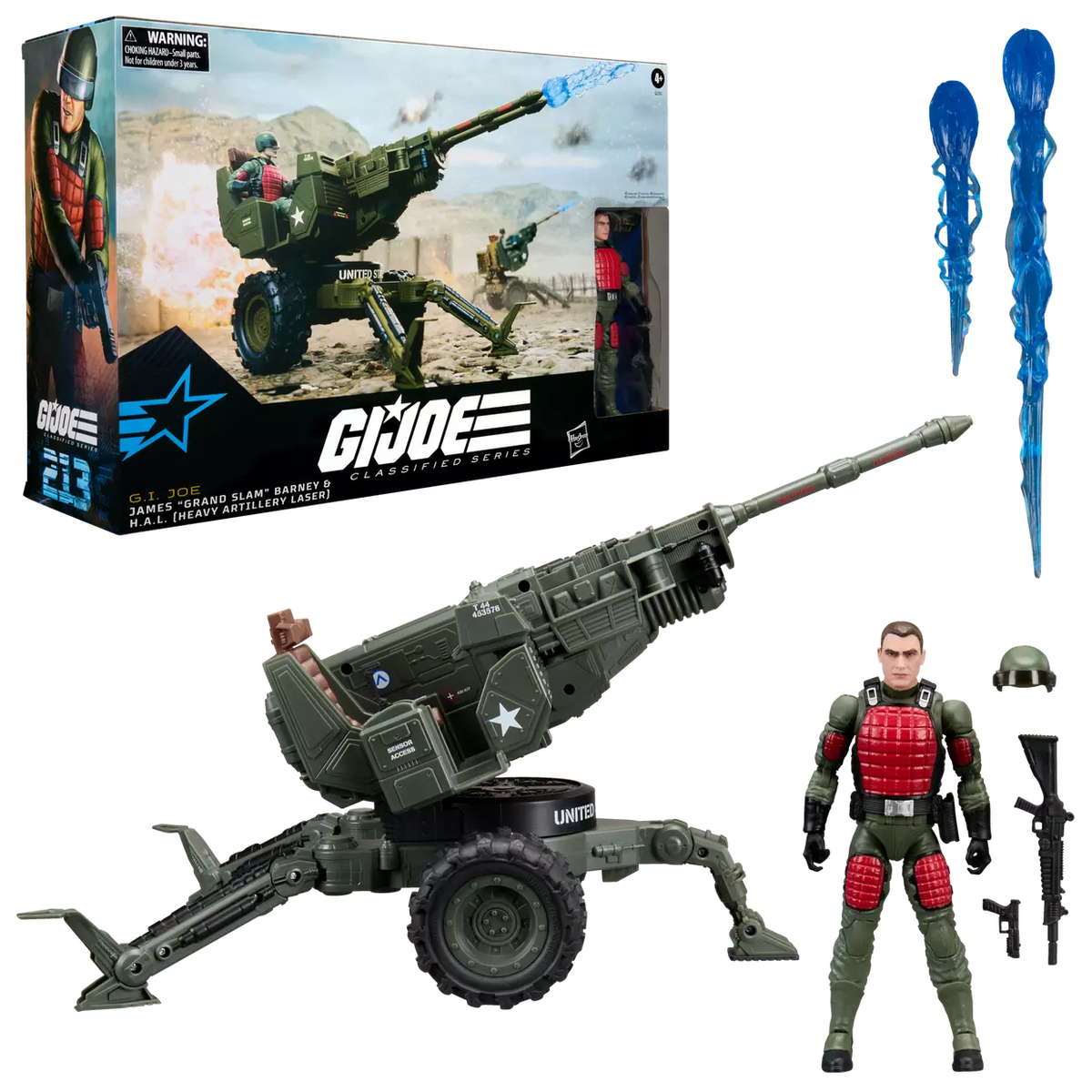 G.I. Joe - Classified Series: (213) James "Grand Slam" Barney & H.A.L. (Heavy Artillery Laser) 6-Inch Action and Vehicle Set Figure