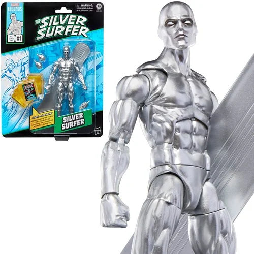 Marvel Legends - Silver Surfer-Inspired: Silver Surfer Retro Card 6-inch Action Figure