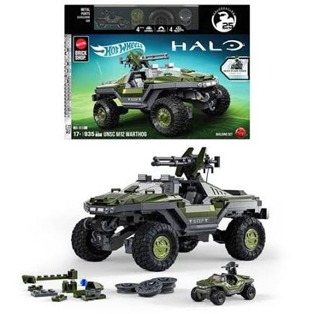 Hot Wheels: Brick Shop - UNSC M12 Warthog Vehicle