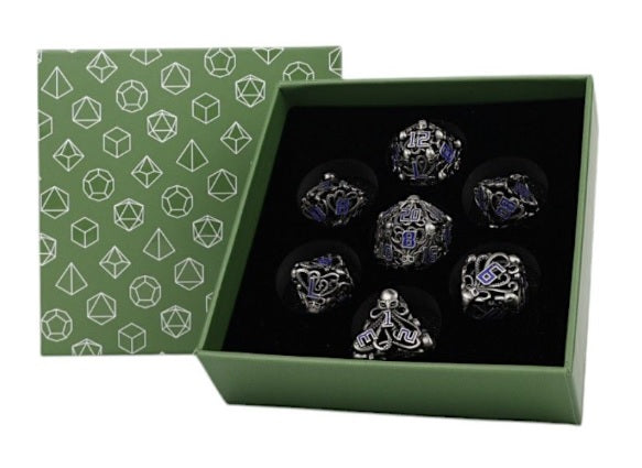 LPG Dice - Tentacular Dice Set - Steel/Blue