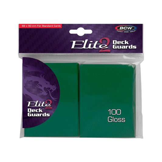 Card Sleeves - Elite2 Deck Guard: Green (Gloss)