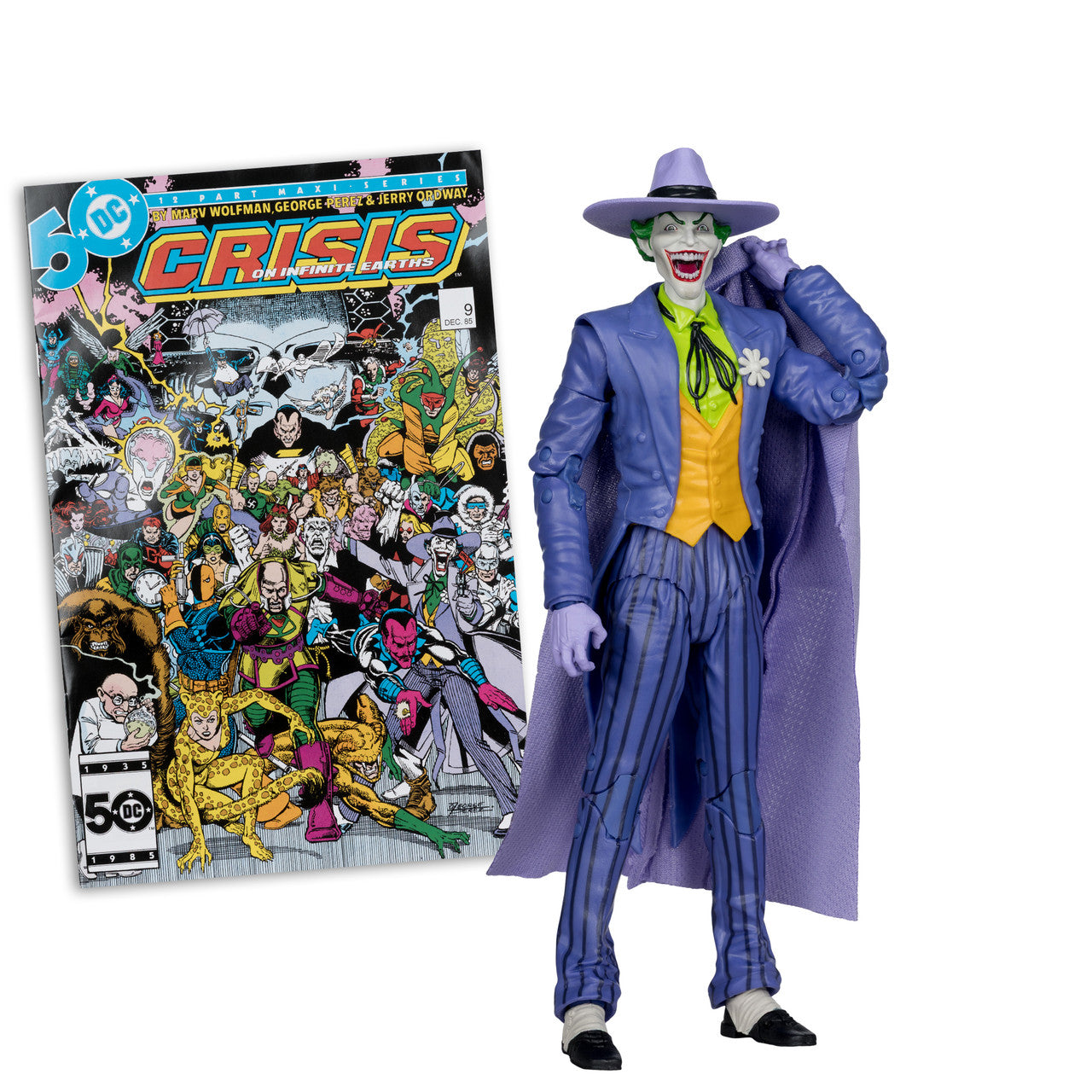 Page Punchers: DC Comics - Crisis on Infinite Earths: The Joker 7-Inch Action Figure with Comic Book