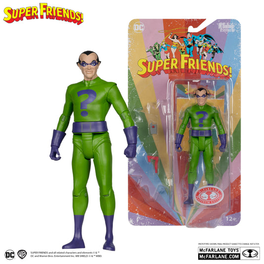 DC Retro - Super Friends: Riddler 6-in Action Figure (Red Platinum)