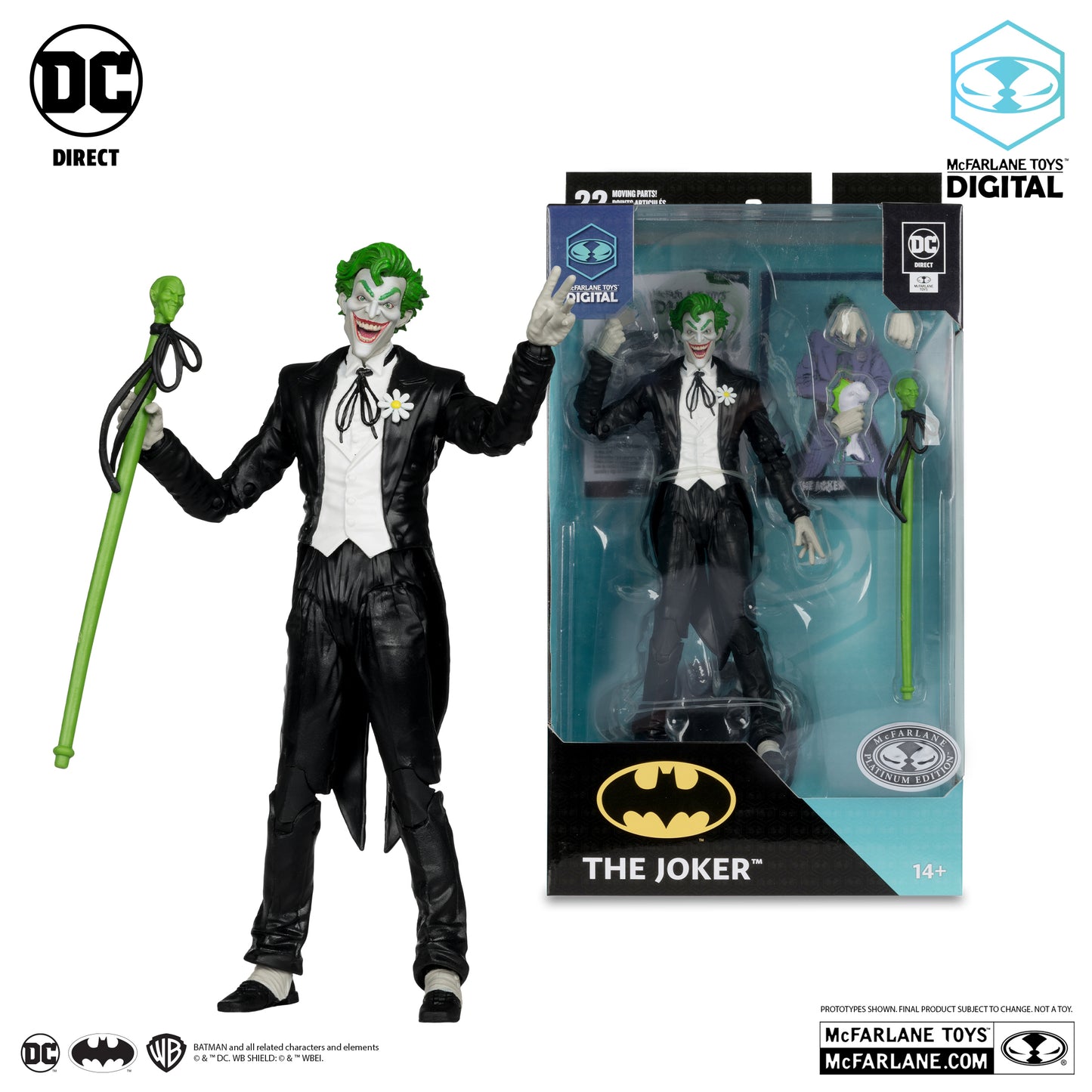 DC Direct NFT Series - Silver Age Joker 7-Inch Scale Action Figure (Platinum)