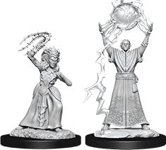 D&D Nolzur's Marvelous Unpainted Miniatures - W12 Drow Mage & Drow Priestess