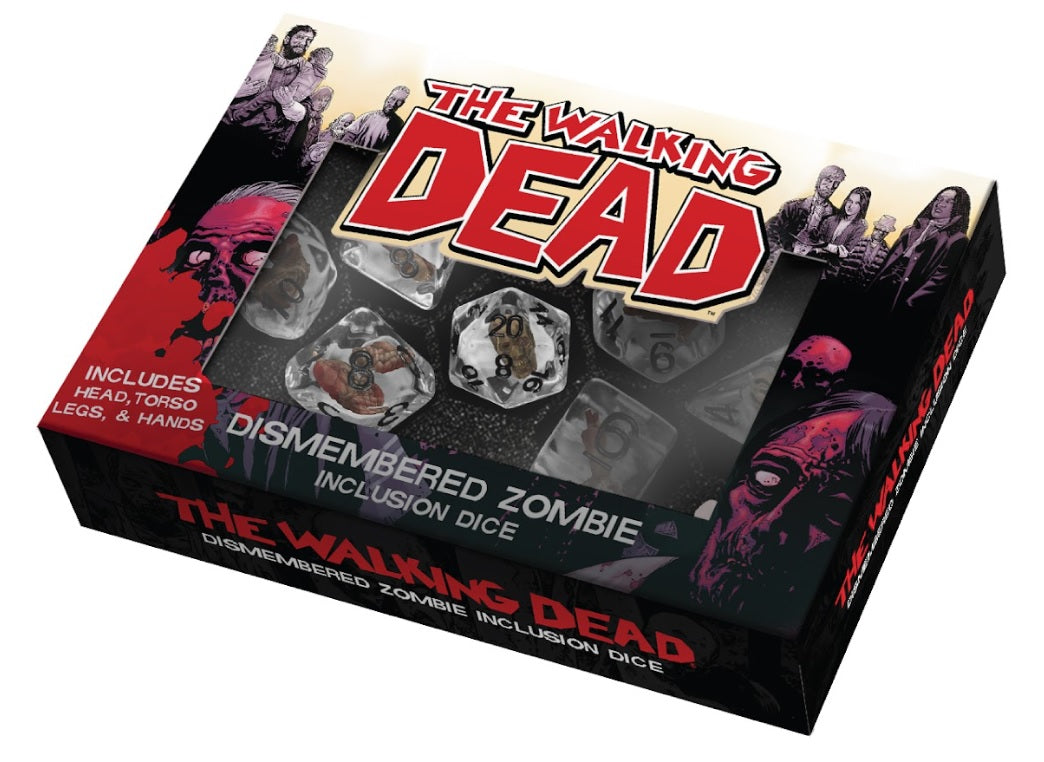 Poly Dice Set: The Walking Dead: Dismembered Zombie Resin Poly Dice Set