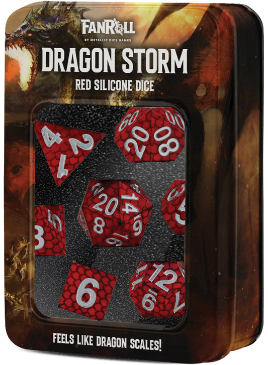 Dragon Storm Silicone Dice Set: Red Dragon Scales