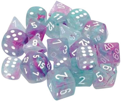Nebula: Poly Wisteria/white Luminary 7-Die Set