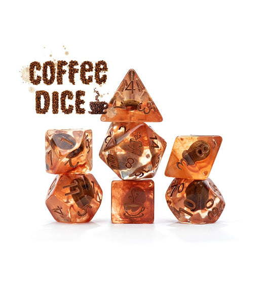 Inclusion Dice: Coffee Dice 7 Die-Set