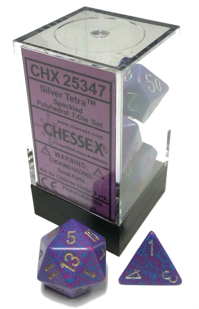 Speckled: Poly Silver Tetra 7-Die Set