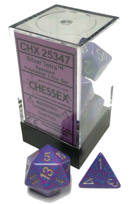 Speckled: Poly Silver Tetra 7-Die Set