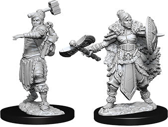 D&D Nolzur's Marvelous Unpainted Miniatures - W09 Female Half-Orc Barbarian