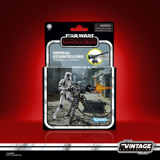 Star Wars: Vintage Collection - The Mandalorian: Imperial Stormtrooper (Nevarro Cantina) with E-Web (The Mandalorian) 3.75-Inch Action Figure