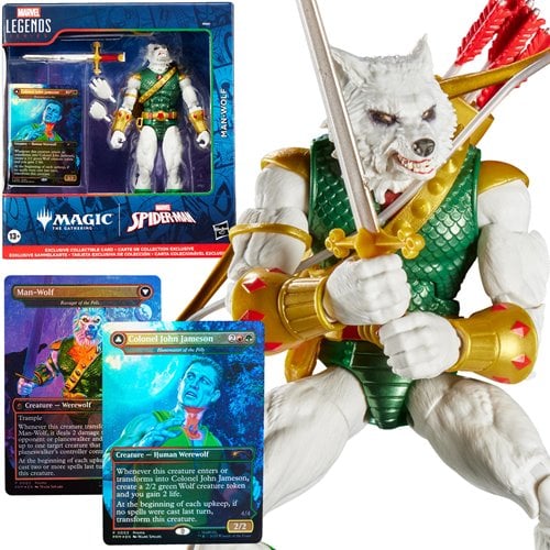 Marvel Legends - Magic: The Gathering Spider-man: Man-Wolf  6-Inch Action Figure and Card