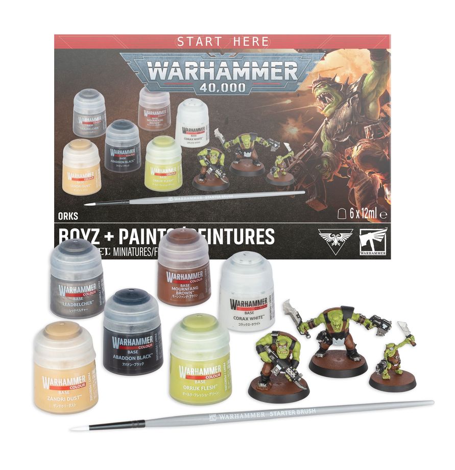 Warhammer 40k - Orks: Boyz + Paints Set (11th Edition)