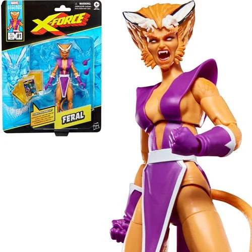Marvel Legends - X-Force Comics-Inspired: Feral Retro Card 6-inch Action Figure