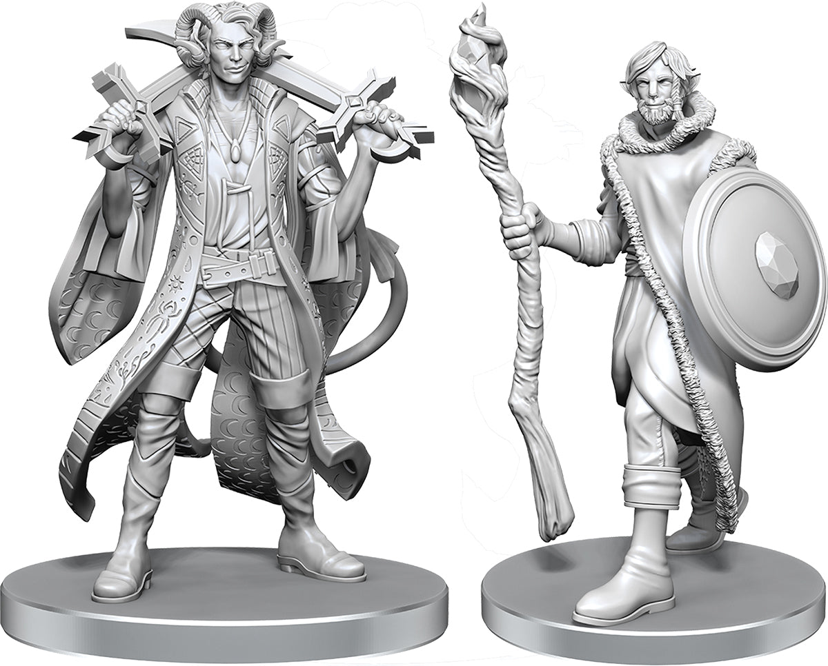 Critical Role Unpainted Miniatures: W26 Mollymauk Tealeaf & Caduceus Clay
