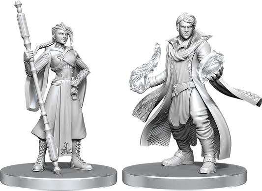 Critical Role Unpainted Miniatures: W26 Beauregard Lionett & Caleb Widogast