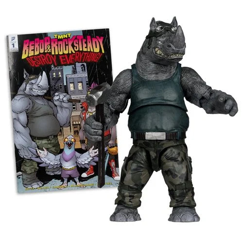Page Punchers: Teenage Mutant Ninja Turtles - Rocksteady 5-Inch Action Figure with Comic Book