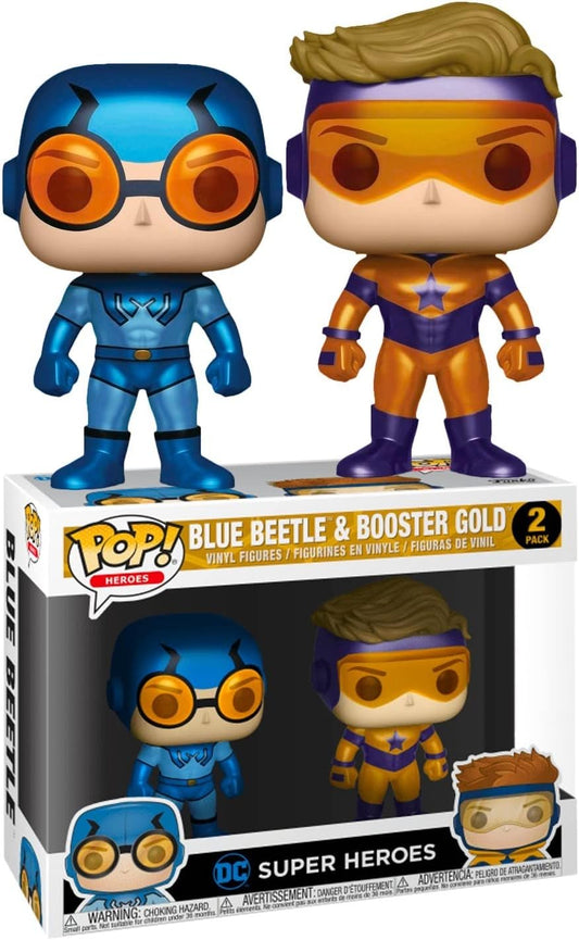 Pop Heroes Booster Gold & Blue Beetle Previews Exclusive Vinyl Figure 2pk