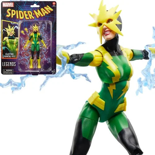 Marvel Legends - Spider-Man: Electro (Francine Frye) Retro Card 6-inch Action Figure
