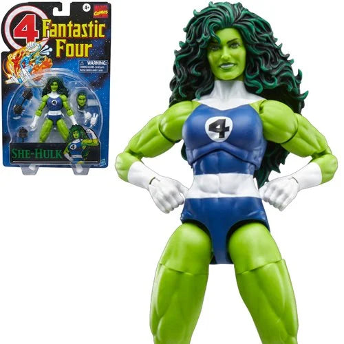 Fantastic Four Vintage Legends - She-Hulk Retro Card 6-inch Action Figure