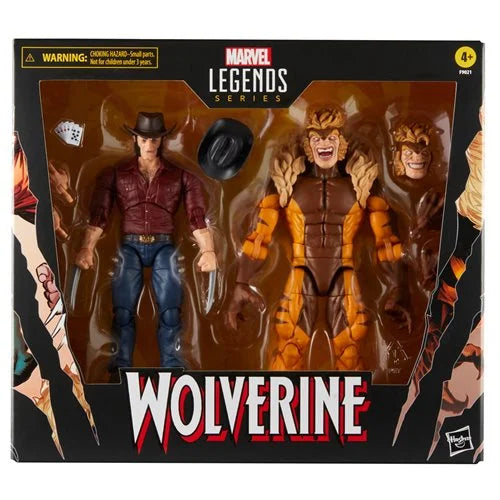 Marvel Legends - Wolverine 50th: Logan vs Sabretooth 6-Inch Action Figure (2 Pack)