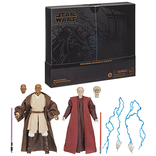 Star Wars: Black Series: Revenge of the Sith - Mace Windu & Darth Sidious 6-Inch Action Figure 2 Pack