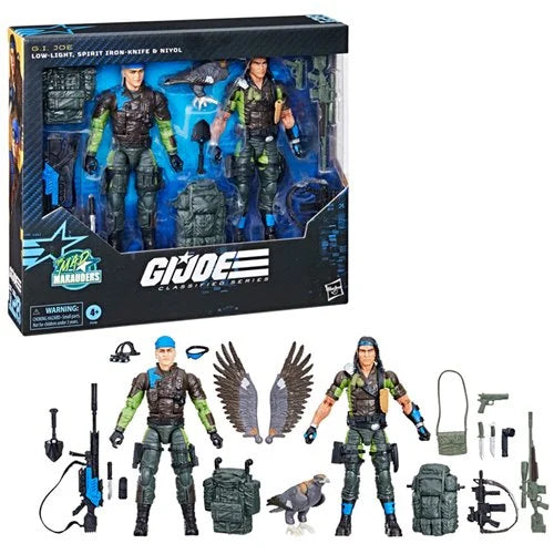 G.I. Joe - Classified Series: (128) Mad Marauders Low-Light, Spirit Iron-Knife & Niyol 6-Inch Action Figure (2 Pack)