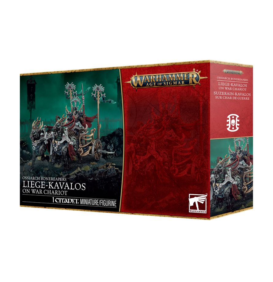 Warhammer Age of Sigmar - Ossiarch Bonereapers: Liege-Kavalos on War Chariot (4th Edition)