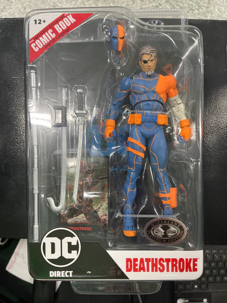 Page Punchers: DC Comics - Deathstroke Rebirth 7-Inch Action Figure with Comic Book (Platinum Edition)
