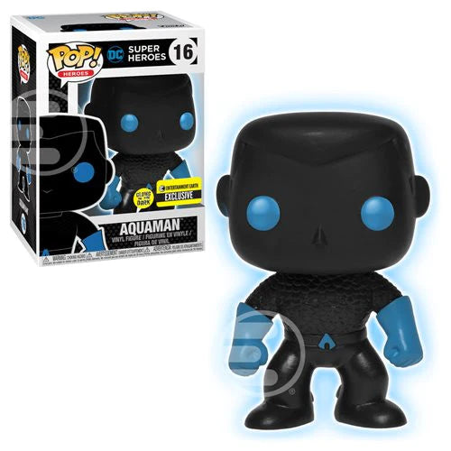 Funko Pop! DC Super Heroes: Aquaman Silhouette #16 (Entertainment Earth Glow in the Dark Exclusive)