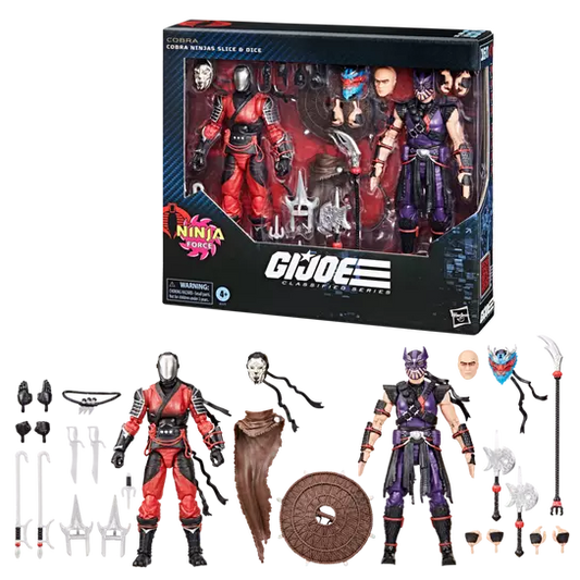 G.I. Joe - Classified Series: (160) Cobra Ninjas Slice & Dice 6-Inch Action Figure (2 Pack)
