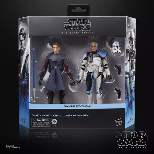 Star Wars: Black Series: Clone Wars - Anakin Skywalker & Clone Captain Rex 6-Inch Action Figure 2 Pack