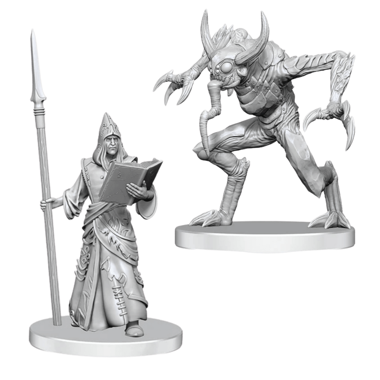 Pathfinder Battles Deep Cuts Unpainted Miniatures: Vloriak (Despoiler Demon) & Demonologist