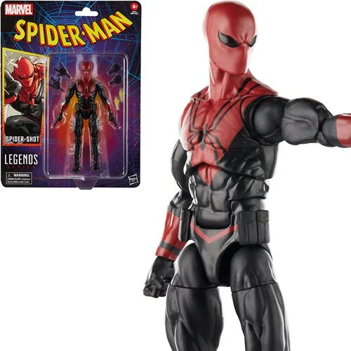 Marvel Legends - Spider-Man: Spider-Shot Retro Card 6-inch Action Figure