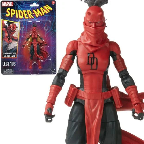 Marvel Legends - Retro Spider-man: Elektra Natchios Daredevil Retro Card 6-inch Action Figure