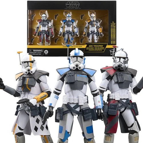 Star Wars: Black Series: Clone Wars - ARC Trooper Battle Pack: Havoc, Colt & Blitz 6-Inch Action Figure 3 Pack