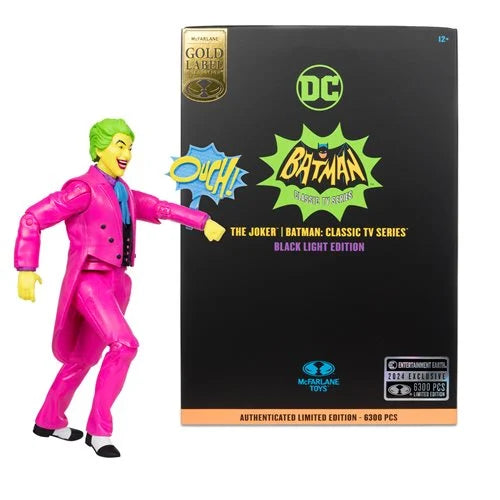 DC Multiverse - Gold Label: DC Retro Classic TV Series Joker: Black Light 7-Inch Scale Action Figure (EE Exclusive)