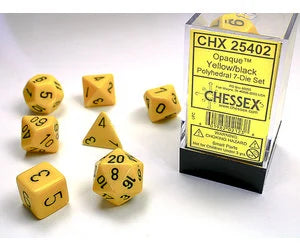 Opaque: Poly Set Yellow/Black 7-Die Set