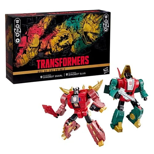 Transformers - Generations - Age of the Primes - Leader Class: 2 Universe Dinobots Slug and Snarl (2 Pack)