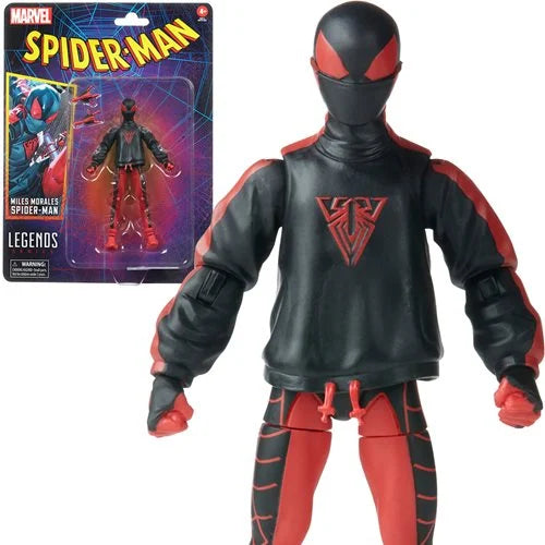 Marvel Legends - Retro Spider-man: Miles Morales Spider-Man Retro Card 6-inch Action Figure